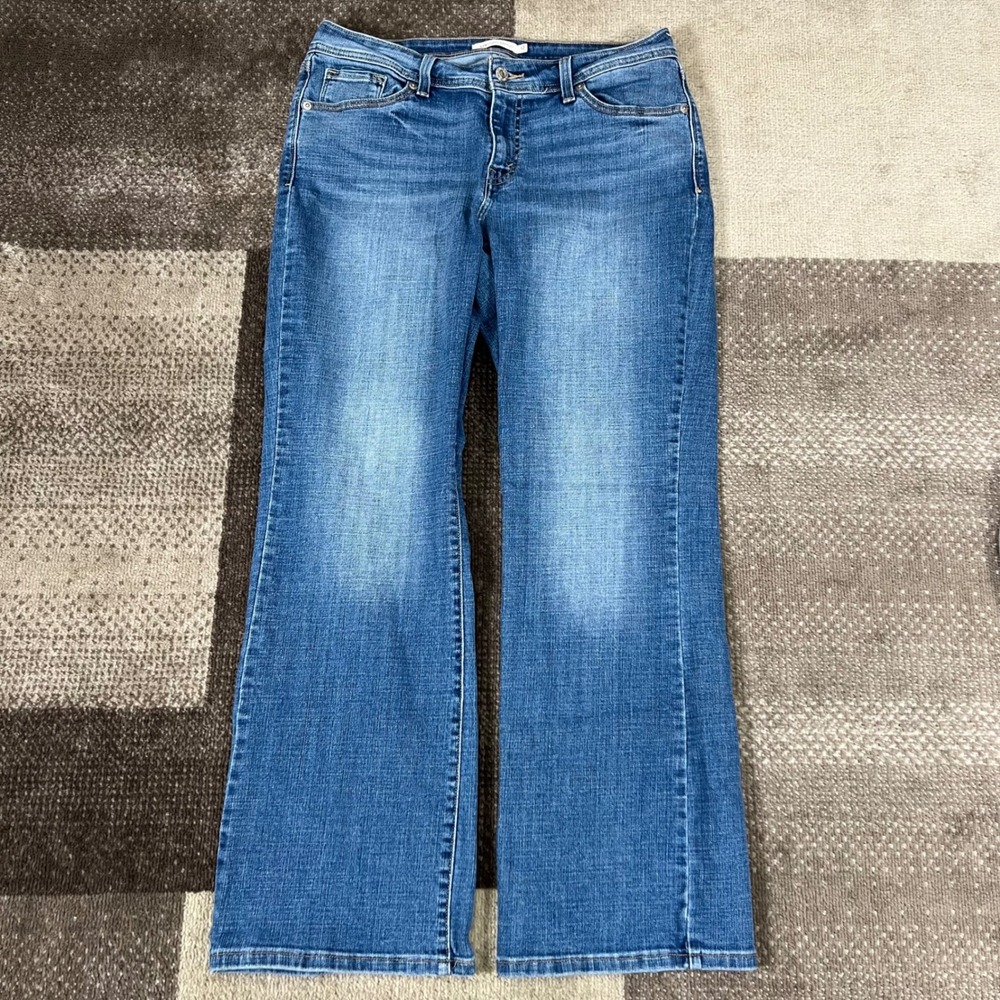 Levis 529 Curvy Bootcut Jeans Womens 12S Blue Denim Mid Rise Stretch 31X30